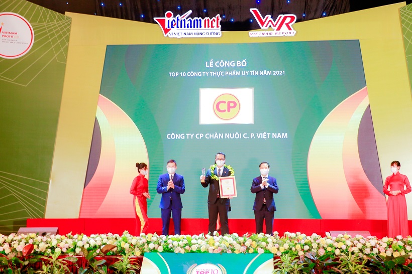 C.P. Vietnam ranked No. 1 on Vietnam Top 10 Food Reputation Award 2021 in the "Frozen Food " category
